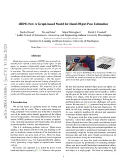 HOPE-Net: A Graph-based Model for Hand-Object Pose Estimation