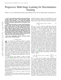 Progressive Multi-Stage Learning for Discriminative Tracking