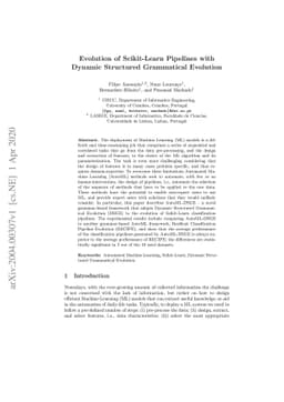 Evolution of Scikit-Learn Pipelines with Dynamic Structured Grammatical
  Evolution