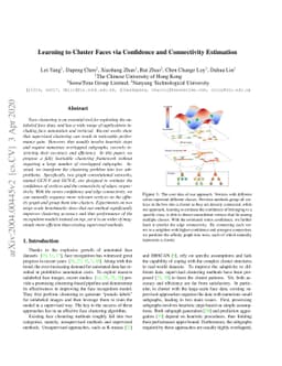 Learning to Cluster Faces via Confidence and Connectivity Estimation