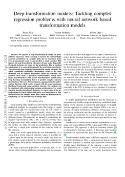 Deep transformation models: Tackling complex regression problems with
  neural network based transformation models