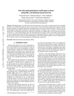 One-shot path planning for multi-agent systems using fully convolutional
  neural network
