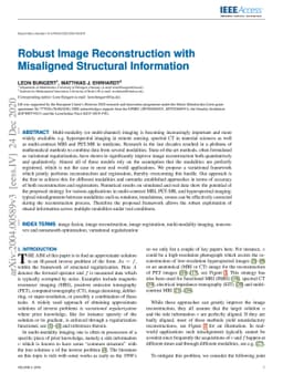 Robust Image Reconstruction with Misaligned Structural Information