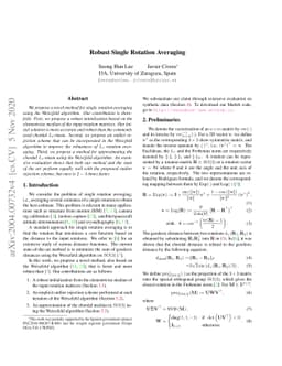 Robust Single Rotation Averaging