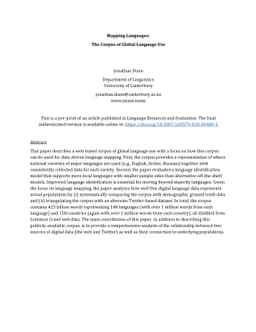 Mapping Languages: The Corpus of Global Language Use