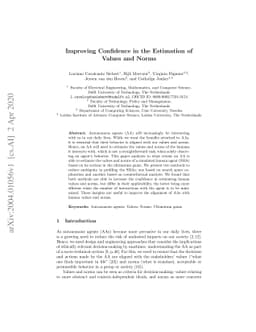 Improving Confidence in the Estimation of Values and Norms