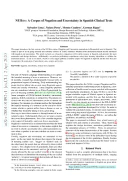 NUBES: A Corpus of Negation and Uncertainty in Spanish Clinical Texts