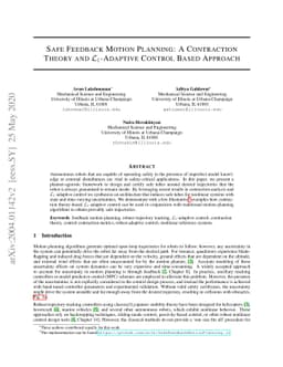 Safe Feedback Motion Planning: A Contraction Theory and
  $\mathcal{L}_1$-Adaptive Control Based Approach