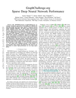 GraphChallenge.org Sparse Deep Neural Network Performance