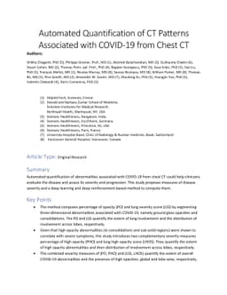 Automated Quantification of CT Patterns Associated with COVID-19 from
  Chest CT