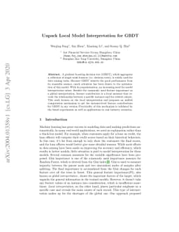 Unpack Local Model Interpretation for GBDT
