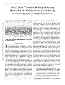 Data-Driven Transient Stability Boundary Generation for Online Security
  Monitoring
