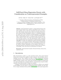 Self-Paced Deep Regression Forests with Consideration on
  Underrepresented Examples