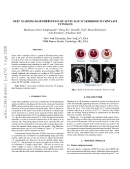 Deep Learning based detection of Acute Aortic Syndrome in contrast CT
  images