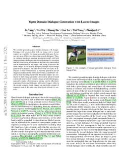 Open Domain Dialogue Generation with Latent Images