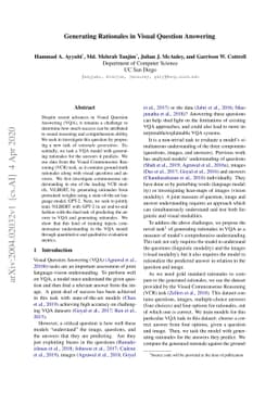 Generating Rationales in Visual Question Answering