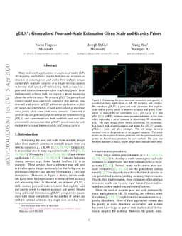 gDLS*: Generalized Pose-and-Scale Estimation Given Scale and Gravity
  Priors