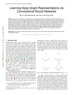 Learning Deep Graph Representations via Convolutional Neural Networks