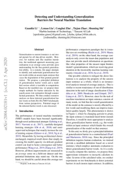 Detecting and Understanding Generalization Barriers for Neural Machine
  Translation