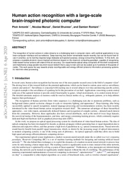 Human action recognition with a large-scale brain-inspired photonic
  computer