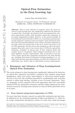 Optical Flow Estimation in the Deep Learning Age