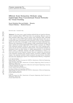 Efficient Scale Estimation Methods using Lightweight Deep Convolutional
  Neural Networks for Visual Tracking