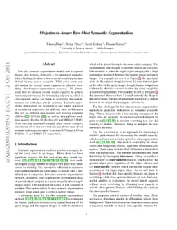 Objectness-Aware Few-Shot Semantic Segmentation