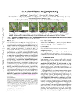 Text-Guided Neural Image Inpainting