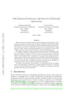Self-Adjusting Evolutionary Algorithms for Multimodal Optimization