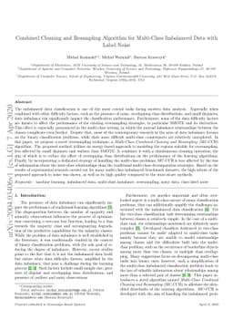 Combined Cleaning and Resampling Algorithm for Multi-Class Imbalanced
  Data with Label Noise