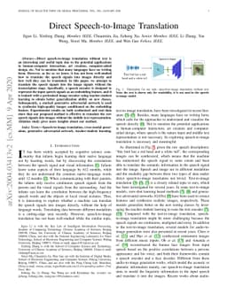 Direct Speech-to-image Translation