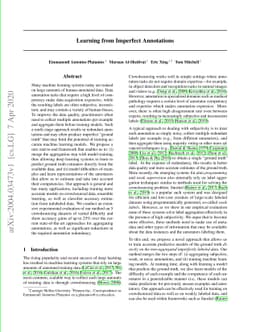 Learning from Imperfect Annotations