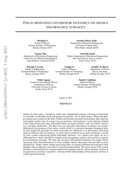 Field-mediated locomotor dynamics on highly deformable surfaces