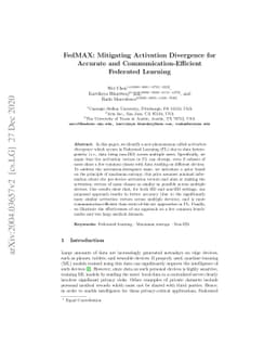 FedMAX: Mitigating Activation Divergence for Accurate and
  Communication-Efficient Federated Learning