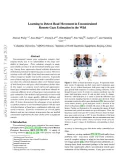 Learning to Detect Head Movement in Unconstrained Remote Gaze Estimation
  in the Wild