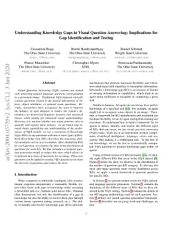 Understanding Knowledge Gaps in Visual Question Answering: Implications
  for Gap Identification and Testing
