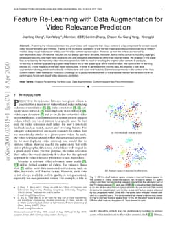 Feature Re-Learning with Data Augmentation for Video Relevance
  Prediction