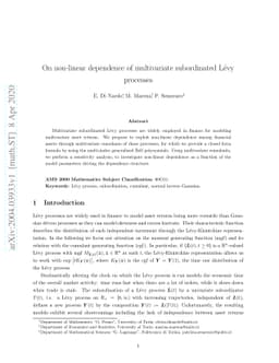 On non-linear dependence of multivariate subordinated Lévy processes