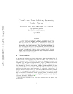 TraceSecure: Towards Privacy Preserving Contact Tracing