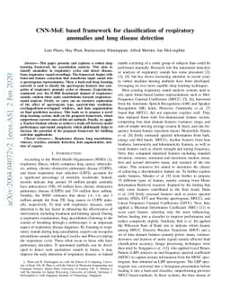 CNN-MoE based framework for classification of respiratory anomalies and
  lung disease detection