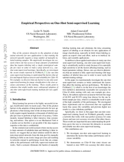 Empirical Perspectives on One-Shot Semi-supervised Learning