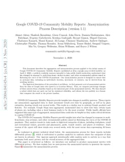 Google COVID-19 Community Mobility Reports: Anonymization Process
  Description (version 1.1)