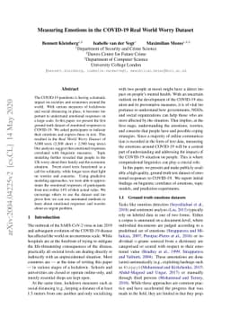 Measuring Emotions in the COVID-19 Real World Worry Dataset