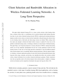 Client Selection and Bandwidth Allocation in Wireless Federated Learning
  Networks: A Long-Term Perspective