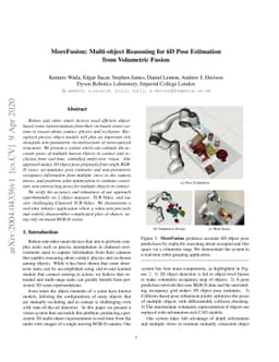 MoreFusion: Multi-object Reasoning for 6D Pose Estimation from
  Volumetric Fusion