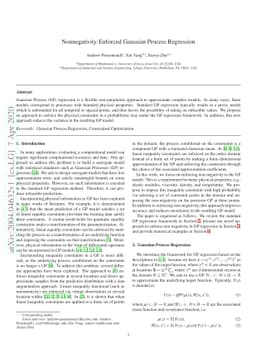 Nonnegativity-Enforced Gaussian Process Regression