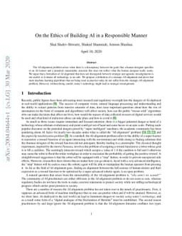 On the Ethics of Building AI in a Responsible Manner