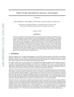 Structure-preserving neural networks