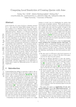 Computing Local Sensitivities of Counting Queries with Joins