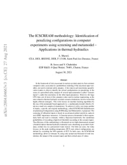 The ICSCREAM methodology: Identification of penalizing configurations in
  computer experiments using screening and metamodel -- Applications in
  thermal-hydraulics